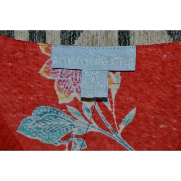 NWT Only Necessities Women's Plus Size Floral Cotton Summer Dress Size 1X 22/24 - Picture 5 of 10